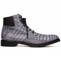 Marco Di Milano Genuine Caiman Belly Boot Leoni Oil Gray image 2