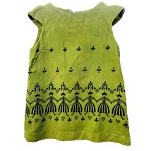 VTG Handmade Green Toddler Dress – Corduroy Sleeveless Folk Art Sewn Design - $610.97 MXN
