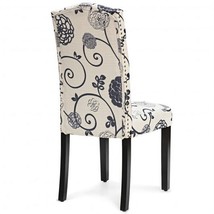 Set of 2 Tufted Upholstered Dining Chair-Black &amp; White - £164.36 GBP