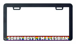 Sorry boys I&#39;m a Lesbian Gay Lesbian pride rainbow LGBTQ license plate f... - £6.30 GBP