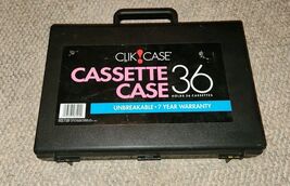 VTG Clik Case 36  Cassette Tape Holder Carrier 1995 USA Made Black Plastic - $19.99