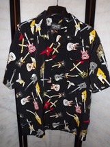 Dragonfly Hard Rock Cafe Los Angeles Guitars Shirt Size Large 100% Polye... - $39.59