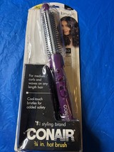 NEW Conair Supreme Hot Curl Brush 3/4-Inch Styling Brush 10 Heat Settings - £8.89 GBP