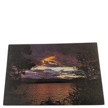 Postcard Sunset on Beautiful Flathead Lake Montana Chrome Unposted - £5.51 GBP