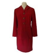 Julian Taylor Red Skirt Suit Women&#39;s Size 6P A-line Skirt Button Front B... - $34.65