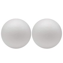 8 Inch 2Pcs Giant Foam Balls, Smooth Large White Foam Balls, Solid Craft Balls F - £29.54 GBP