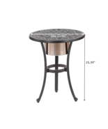 21&quot; Round Aluminum Bistro Table: Outdoor Patio - $3,851.37 MXN