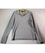 Ben Sherman Polo Shirt Men Small Gray Knit Cotton Long Raglan Sleeve Log... - $284.53 MXN