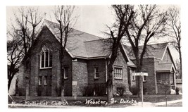 New Methodist Church Webster South Dakota Black and White RPPC Postcard - £14.20 GBP