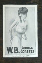 Vintage 1902 W.B. Girdle Corsets Original Ad - 1021 - $6.64