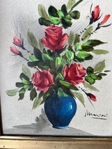 Old Vintage Signed Floral Oil Painting Still Life Flowers Antique Pictur... - $119.00 CAD