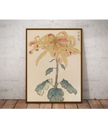 Chrysanthemum Flower, Wall Art, Floral Art, Japanese Art, Poster and Can... - £9.50 GBP+