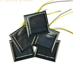 10Pcs 54x54mm Polycrystalline Solar Cell Photovoltaic Solar Panel Kit With Wire - £14.15 GBP