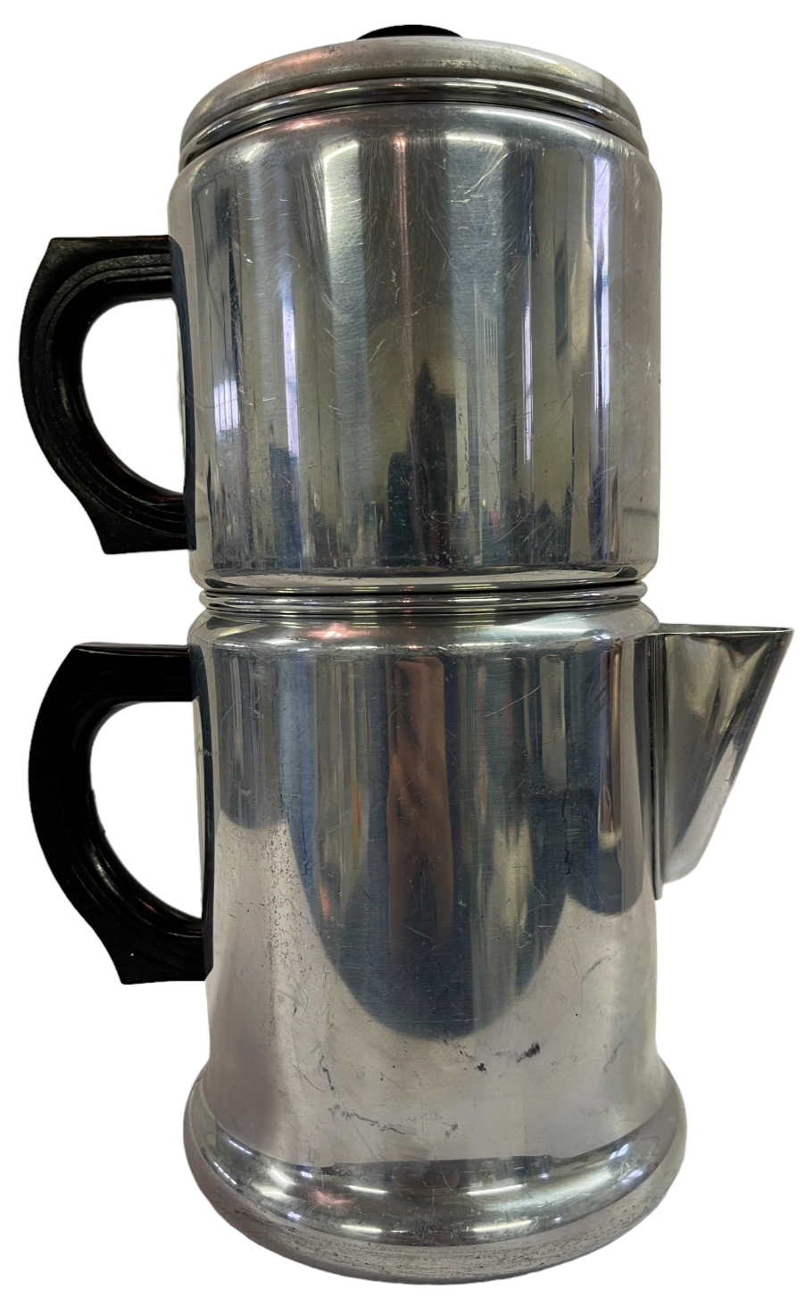 Vintage WEST BEND Aluminum Kwik Drip Stove Top Coffee Maker Pot Camping 8 Cups - £35.76 GBP