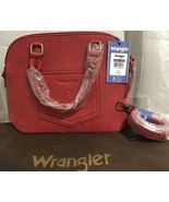 WG186-9112 Wrangler Top Handle Classic Barrel Satchel Bag/Crossbody Burg... - $808.55 MXN