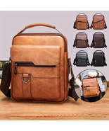 Mens Large Capacity PU Leather Messenger Bag Business  Casual - $14.95+