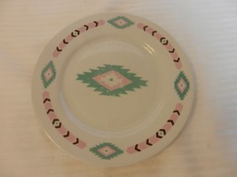 Aztec Southwestern Design Ceramic Bread Dessert Plate by Meiwa 7.75&quot; Dia... - £23.49 GBP