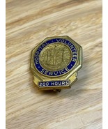 Vintage Pollack Hospital Volunteer Service 200 Hours Lapel Pin Award KG JD - $282.25 MXN
