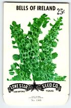 Bells Of Ireland Flowers Lone Star Seed Co. Packet EMPTY Envelope Vintag... - $10.52
