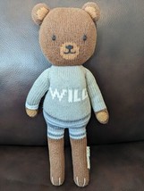 Cuddle And Kind Brown Oliver The Bear 13” Handmade Wild Sweater Stuffed Plush - $28.00