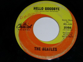 The Beatles Hello Goodbye 45 Rpm Vintage Capitol Orange Swirl Label - £10.38 GBP