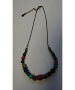 Women&#39;s Multicolor Charm Fashion Necklace Approx. 8&quot; Long Very Nice! - £7.47 GBP