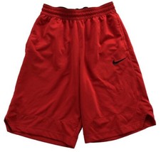 Nike Dri-Fit Shorts Men Small Basketball Red Black Athletic Gym Pockets - £13.11 GBP