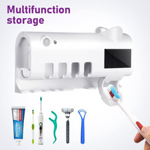 3 In 1 Toothbrush Holder Uv Light Sterilizer Automatic Wall Toothpaste D... - $27.99