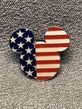 DISNEY USA American Flag on Mickey Mouse Head Trading Pin KG Patriotic - $34.65
