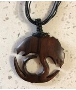 Tree of Life Carved Wooden Pendant Choker! - €5,02 EUR