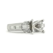 Marquise Diamond Textured Milgrain Engagement Ring Setting Mounting Platinum - £1,765.38 GBP