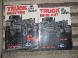 1987 OEM Ford B600 B7000 C600 C8000 Truck Service Shop Repair Manual SET Huge - £30.98 GBP