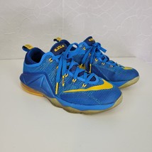 Nike Men&#39;s Lebron XII(12) Low Entourage Basketball Shoes 6.5 Blue Yellow... - $32.38