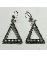 Native American Triangle Shape Dangle Earrings Sterling Silver .925 Sign... - £50.60 GBP