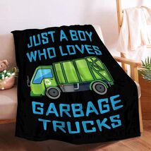 Boy Who Loves Garbage Trucks Soft Flannel Blanket Cozy 50x40 Kids Throw - $137.80 MXN Boy Who Loves Garbage Trucks Soft Flannel Blanket Cozy 50x40 Kids Throw - $137.80 MXN