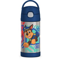 Paw Patrol Chase Thermos Fu Ntainer Stainless Steel Insulated 12 Oz. Bottle Nwt - £16.91 GBP