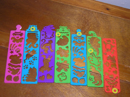 Lot of 7 Plastic Various Animal Shapes Stencil Bookmarks Birthday Party ... - £9.66 GBP