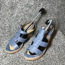 Born Cork Wedge Black Strappy Platform Open Toe Sandals Women&#39;s Size 9/4... - £10.73 GBP