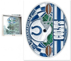 Indianapolis Colts Decal 11x17 Multi Use stained Glass Style - $38.49