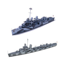 2 Tamiya Ship Models of US Navy Destroyers - DD-797 Cushing and DD412 Ha... - $29.69
