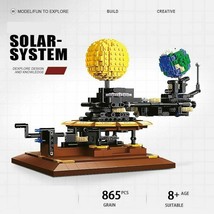 Solar System Earth Moon Sun Orrery Model Building Blocks Set DIY Brick T... - £44.84 GBP