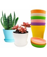 8 Pack 4 Inch Plastic Plant Pot, Colorful Flower Pots,Plastic Nursery Pot - $19.79