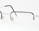 Vintage Pierre Bert K161 01 Silver /Black Unique RARE EYEGLASSES 47-20-1... - $56.19