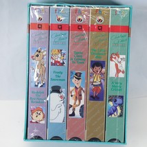 Christmas Classics 5 VHS Set 1990 SEALED Rudolph Frosty Santa Merry Cricket - £27.37 GBP