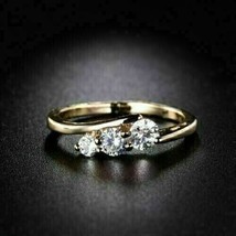 2.50Ct Round Cut CZ Diamond Women&#39;s Engagement Ring 14k Yellow Gold Plated - £82.20 GBP
