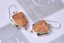 925 Sterling Silver Bumble Jasper Gemstone Handmade Earrings Her Gift ES-1219 - £25.11 GBP