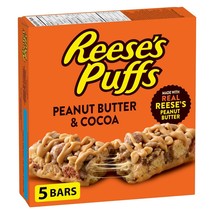 8 X Reese’s Puffs Peanut Butter &amp; Cocoa Cereal Bars 120g Each - Free Shipping - £40.21 GBP