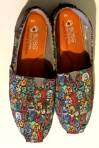 Bobs for Dogs Flats Slip on Shoes Multicolor Dog Print Canvas Women Size  8 - £9.90 GBP
