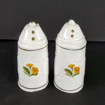 Beer Stein Salt Pepper Shaker Set LOT White Ceramic Violet Rose Tankard ... - $9.88