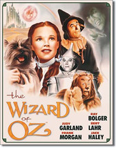 Illustrated Movie Poster Dorothy and Toto The Wizard of Oz Metal Sign - £16.69 GBP